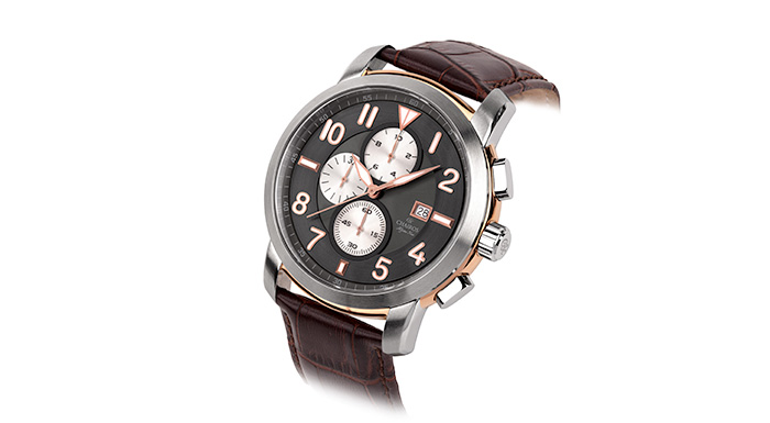 LIMITED EDITION CHAIROS ALPINE CHRONOGRAPH LEATHER BAND WATCH ONLY 9999 PCS